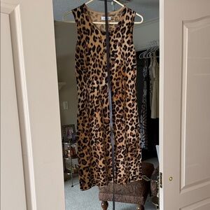 Calvin Klein Tan and Black Animal Print Top